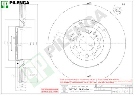 Pilenga V227 - Тормозной диск autospares.lv