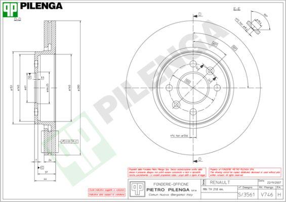 Pilenga V746 - Тормозной диск autospares.lv