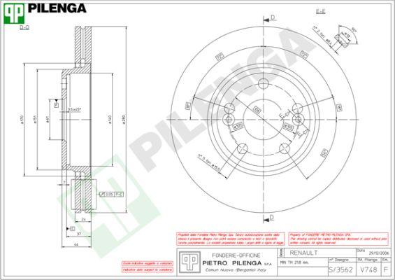 Pilenga V748 - Тормозной диск autospares.lv