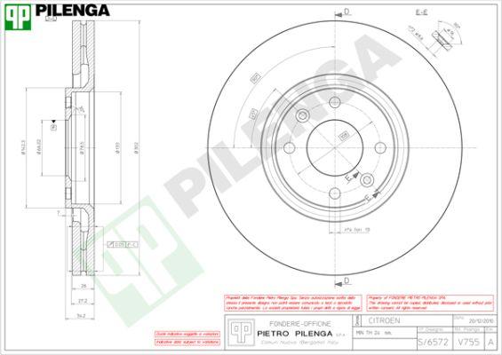 Pilenga V755 - Тормозной диск autospares.lv