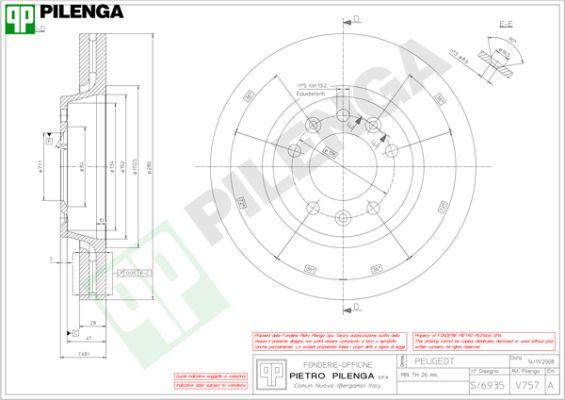 Pilenga V757 - Тормозной диск autospares.lv