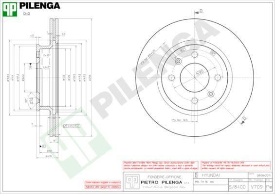 Pilenga V709 - Тормозной диск autospares.lv