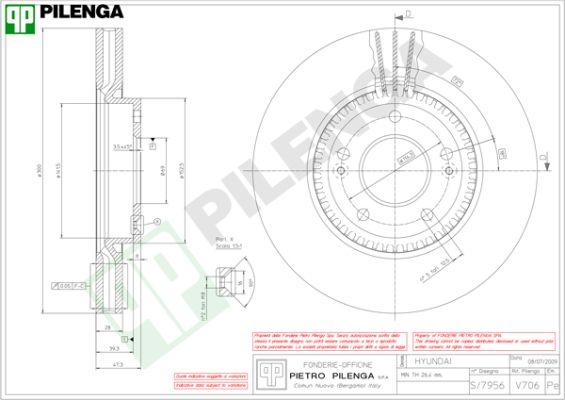 Pilenga V706 - Тормозной диск autospares.lv