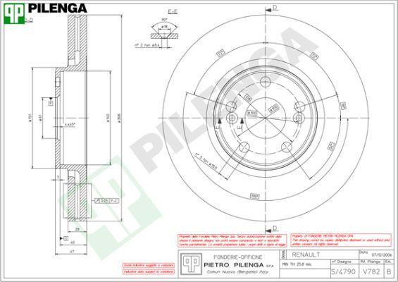 Pilenga V782 - Тормозной диск autospares.lv