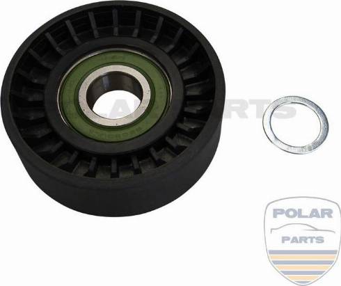 PolarParts 10004647 - Ролик, поликлиновый ремень autospares.lv