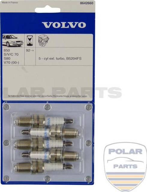 PolarParts 10000490 - Свеча зажигания autospares.lv