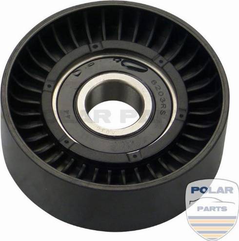 PolarParts 10000162 - Ролик, поликлиновый ремень autospares.lv