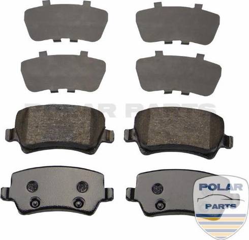 PolarParts 10001361 - Тормозные колодки, дисковые, комплект autospares.lv