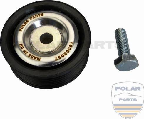 PolarParts 10003057 - Ролик, поликлиновый ремень autospares.lv