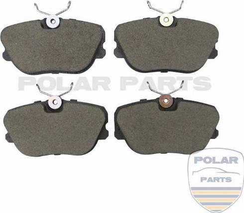 PolarParts 10002573 - Тормозные колодки, дисковые, комплект autospares.lv