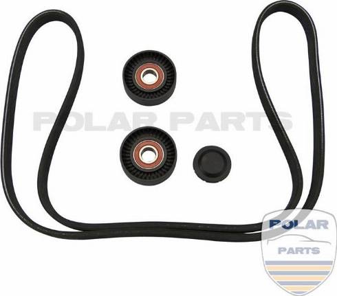 PolarParts 20000338 - Поликлиновый ременный комплект autospares.lv