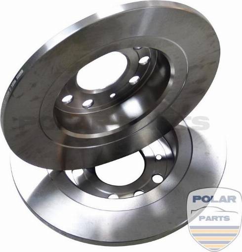 PolarParts 20000257 - Тормозной диск autospares.lv