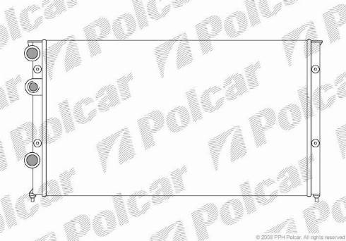 Polcar 9546088X - Радиатор, охлаждение двигателя autospares.lv