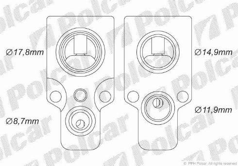 Polcar 9546KZ-1 - Расширительный клапан, кондиционер autospares.lv