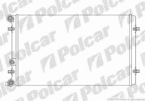 Polcar 9541085X - Радиатор, охлаждение двигателя autospares.lv