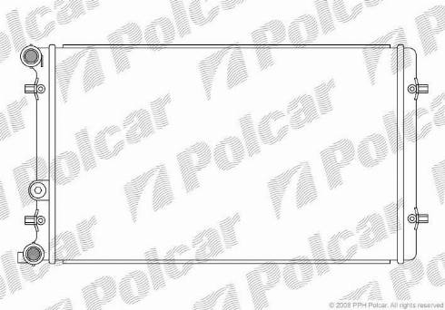 Polcar 954108-5 - Радиатор, охлаждение двигателя autospares.lv