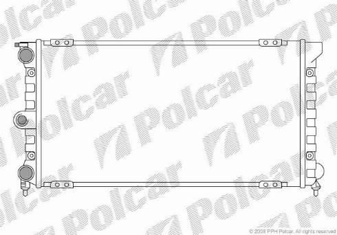 Polcar 954308A5 - Радиатор, охлаждение двигателя autospares.lv