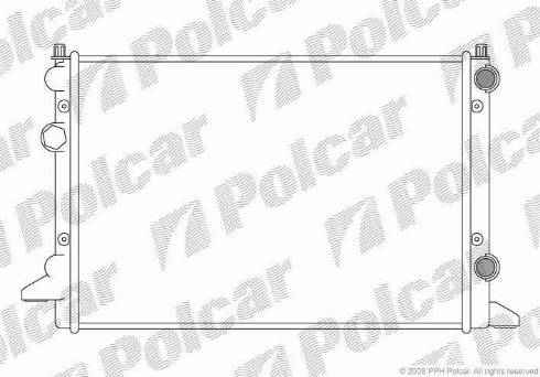 Polcar 954708A4 - Радиатор, охлаждение двигателя autospares.lv