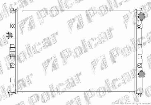 Polcar 954708-1 - Радиатор, охлаждение двигателя autospares.lv