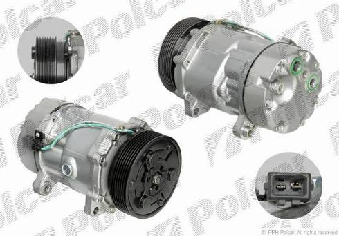 Polcar 9550KS-1 - Компрессор кондиционера autospares.lv