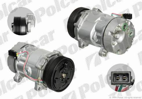 Polcar 9550KS-2 - Компрессор кондиционера autospares.lv