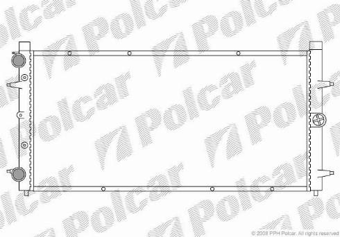 Polcar 956608-2 - Радиатор, охлаждение двигателя autospares.lv