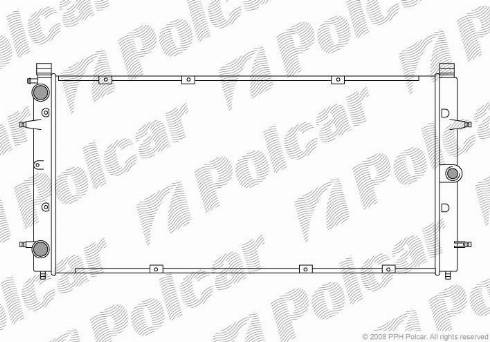 Polcar 956608A2 - Радиатор, охлаждение двигателя autospares.lv