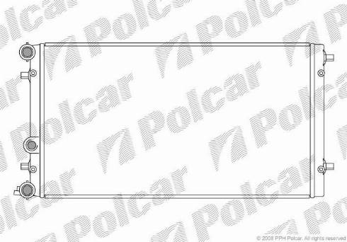 Polcar 9501081X - Радиатор, охлаждение двигателя autospares.lv