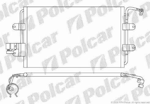 Polcar 9501K8C1 - Конденсатор кондиционера autospares.lv