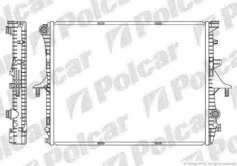 Polcar 9580081K - Радиатор, охлаждение двигателя autospares.lv