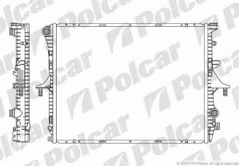 Polcar 9580081X - Радиатор, охлаждение двигателя autospares.lv