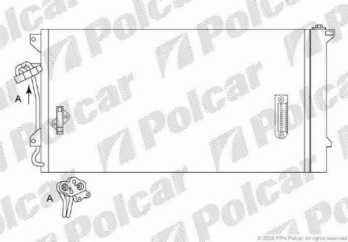 Polcar 9580K81X - Конденсатор кондиционера autospares.lv