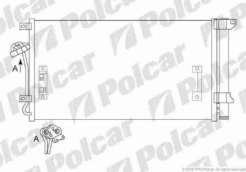 Polcar 9580K8C1 - Конденсатор кондиционера autospares.lv