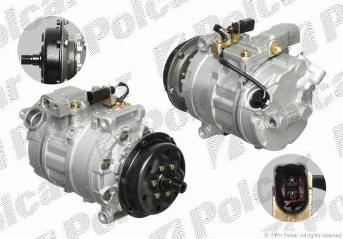 Polcar 9580KS-1 - Компрессор кондиционера autospares.lv