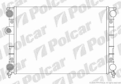 Polcar 9538081X - Радиатор, охлаждение двигателя autospares.lv