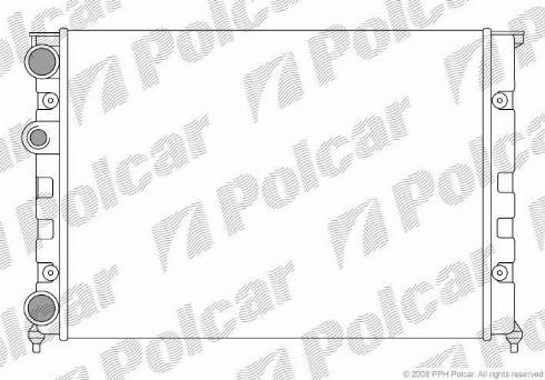 Polcar 953808-1 - Радиатор, охлаждение двигателя autospares.lv