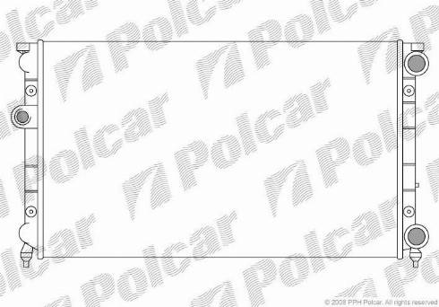 Polcar 9538082X - Радиатор, охлаждение двигателя autospares.lv