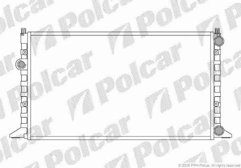 Polcar 953808A9 - Радиатор, охлаждение двигателя autospares.lv