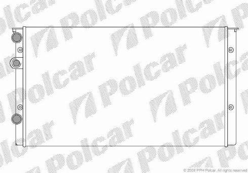 Polcar 953808A6 - Радиатор, охлаждение двигателя autospares.lv