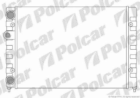 Polcar 953808A1 - Радиатор, охлаждение двигателя autospares.lv