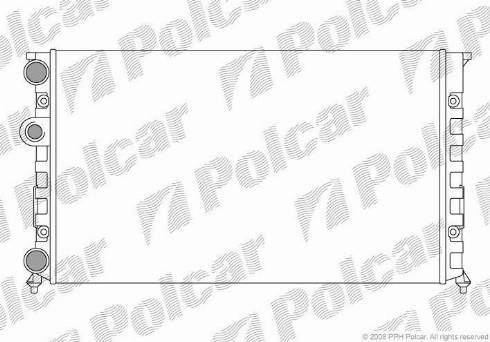 Polcar 953808A7 - Радиатор, охлаждение двигателя autospares.lv