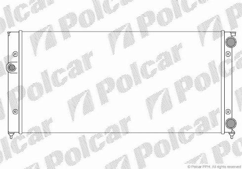 Polcar 953808B4 - Радиатор, охлаждение двигателя autospares.lv