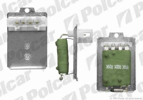 Polcar 9538KST-2 - Сопротивление, реле, вентилятор салона autospares.lv