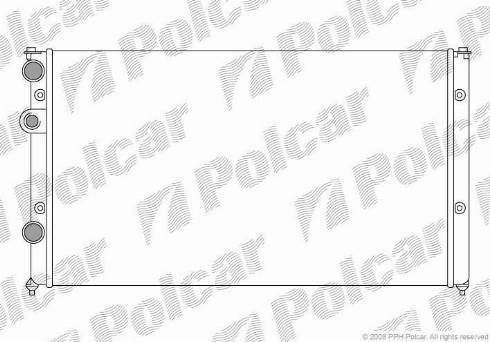 Polcar 9524084X - Радиатор, охлаждение двигателя autospares.lv