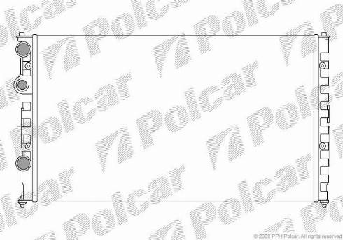 Polcar 952408A4 - Радиатор, охлаждение двигателя autospares.lv