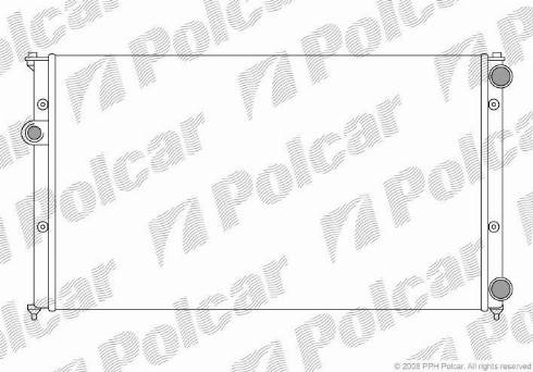 Polcar 952408A5 - Радиатор, охлаждение двигателя autospares.lv