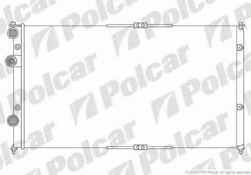 Polcar 952508-1 - Радиатор, охлаждение двигателя autospares.lv