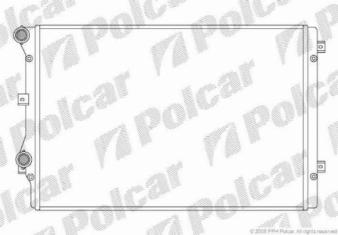 Polcar 957508-1 - Радиатор, охлаждение двигателя autospares.lv