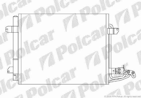 Polcar 9578K81X - Конденсатор кондиционера autospares.lv