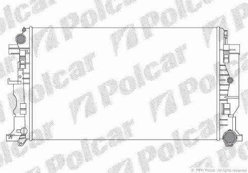 Polcar 9572083X - Радиатор, охлаждение двигателя autospares.lv